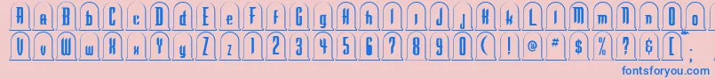 GR       Font – Blue Fonts on Pink Background