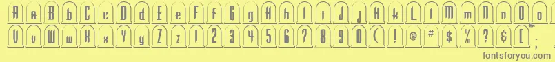 フォントGR       – 黄色の背景に灰色の文字