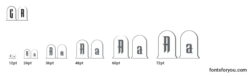 Размеры шрифта GR       (128295)