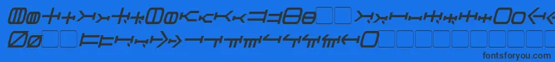 Шрифт Graalen Italic – чёрные шрифты на синем фоне