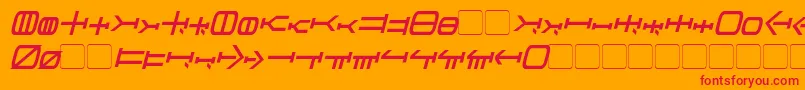 Шрифт Graalen Italic – красные шрифты на оранжевом фоне