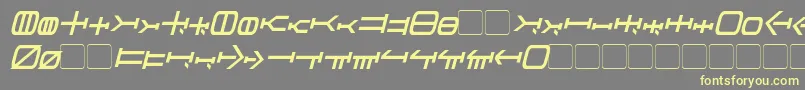 Graalen Italic Font – Yellow Fonts on Gray Background