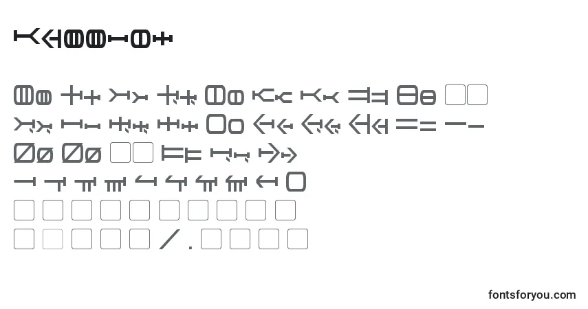 Шрифт Graalen (128297) – алфавит, цифры, специальные символы