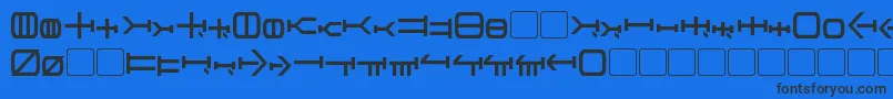 Шрифт Graalen – чёрные шрифты на синем фоне