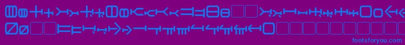 Шрифт Graalen – синие шрифты на фиолетовом фоне