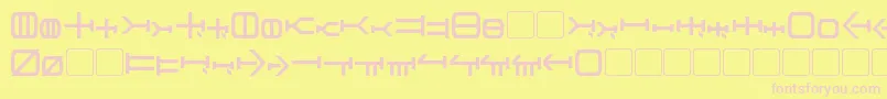 Шрифт Graalen – розовые шрифты на жёлтом фоне