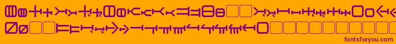 Graalen-fontti – violetit fontit oranssilla taustalla