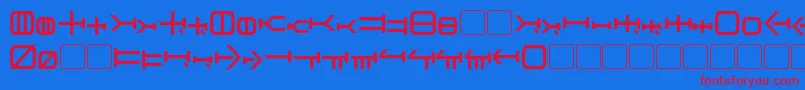 Graalen Font – Red Fonts on Blue Background