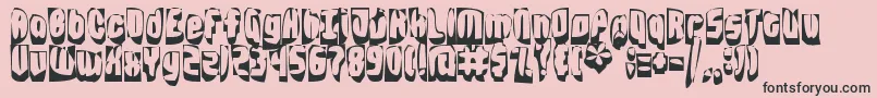 grabage Font – Black Fonts on Pink Background