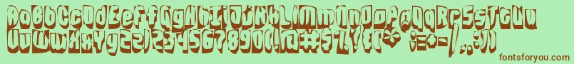 grabage Font – Brown Fonts on Green Background