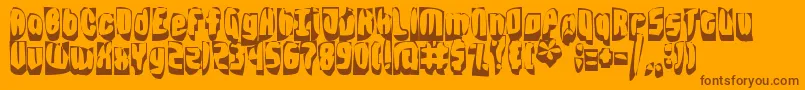 grabage Font – Brown Fonts on Orange Background