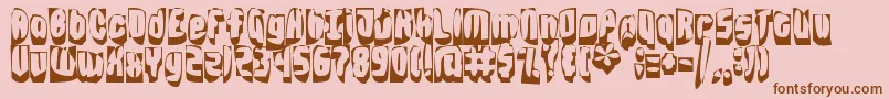 grabage Font – Brown Fonts on Pink Background