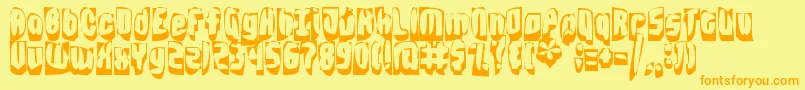 grabage Font – Orange Fonts on Yellow Background