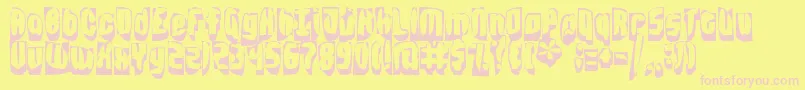 grabage Font – Pink Fonts on Yellow Background