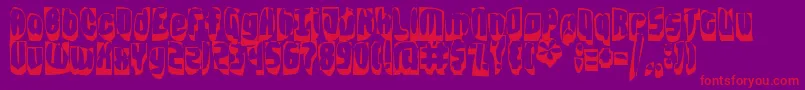 grabage Font – Red Fonts on Purple Background