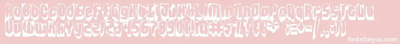 grabage Font – White Fonts on Pink Background