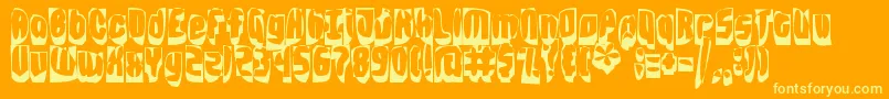 grabage Font – Yellow Fonts on Orange Background