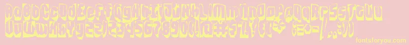 grabage Font – Yellow Fonts on Pink Background