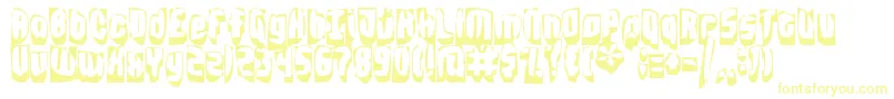 grabage Font – Yellow Fonts on White Background