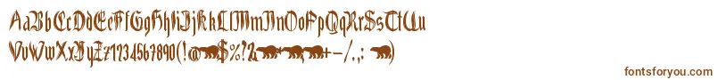 Grabstein Gotik Font – Brown Fonts on White Background