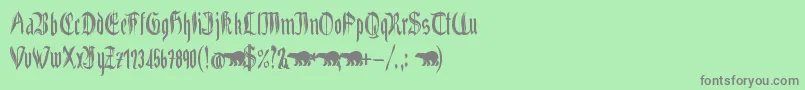 Grabstein Gotik Font – Gray Fonts on Green Background