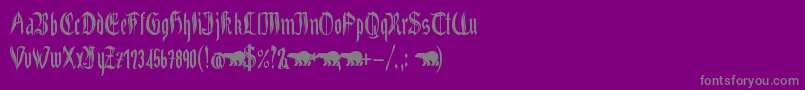 Grabstein Gotik Font – Gray Fonts on Purple Background