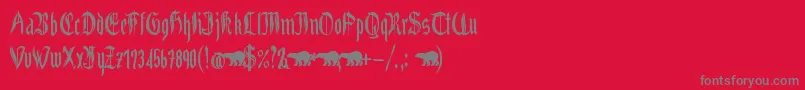 Grabstein Gotik Font – Gray Fonts on Red Background