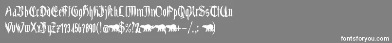 Шрифт Grabstein Gotik – белые шрифты на сером фоне