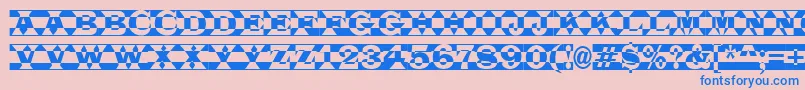 ALatinotitulpldc Font – Blue Fonts on Pink Background