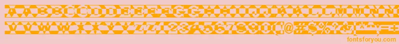 ALatinotitulpldc Font – Orange Fonts on Pink Background