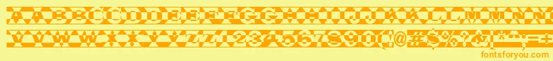 ALatinotitulpldc Font – Orange Fonts on Yellow Background