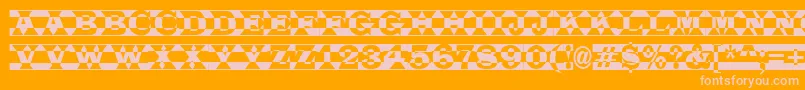 ALatinotitulpldc Font – Pink Fonts on Orange Background