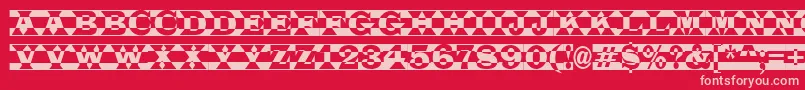 ALatinotitulpldc Font – Pink Fonts on Red Background