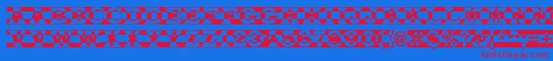 ALatinotitulpldc Font – Red Fonts on Blue Background