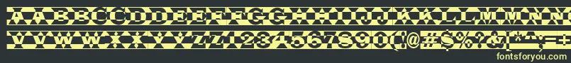 ALatinotitulpldc Font – Yellow Fonts on Black Background