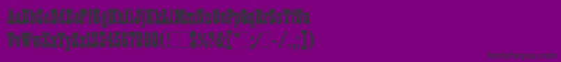 フォントWantedLetPlain.1.0 – 紫の背景に黒い文字