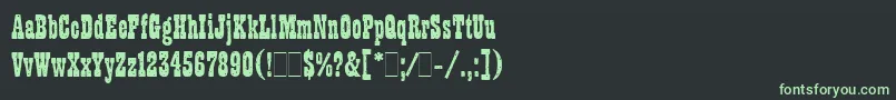 WantedLetPlain.1.0-Schriftart – Grüne Schriften auf schwarzem Hintergrund