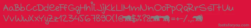 Grabstein HandSchrift Font – Gray Fonts on Red Background