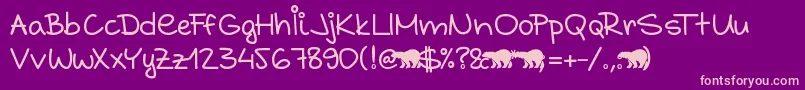 Grabstein HandSchrift Font – Pink Fonts on Purple Background