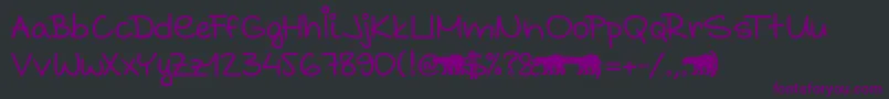 Grabstein HandSchrift Font – Purple Fonts on Black Background