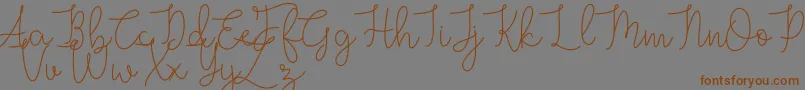 Grace Font – Brown Fonts on Gray Background