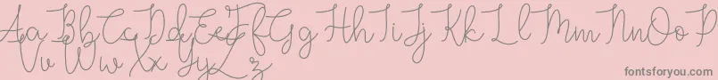 Grace Font – Gray Fonts on Pink Background