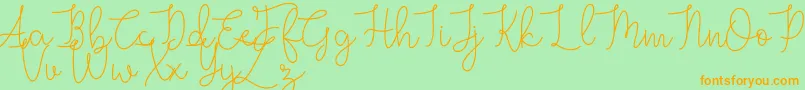 Grace Font – Orange Fonts on Green Background