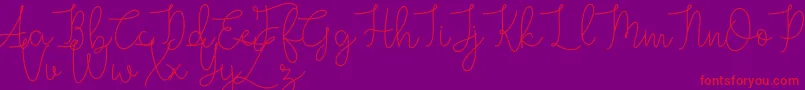 Grace Font – Red Fonts on Purple Background