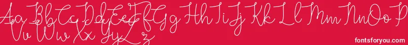 Grace Font – White Fonts on Red Background