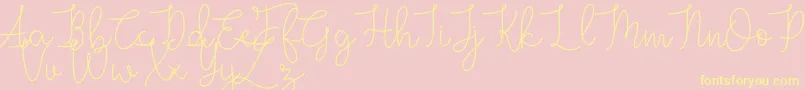 fuente Grace – Fuentes Amarillas Sobre Fondo Rosa