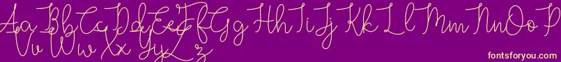 Шрифт Grace – жёлтые шрифты на фиолетовом фоне
