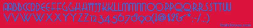 GRADGN   Font – Blue Fonts on Red Background