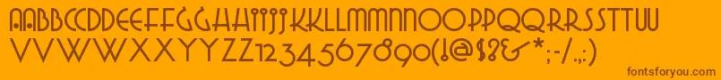 GRADGN   Font – Brown Fonts on Orange Background