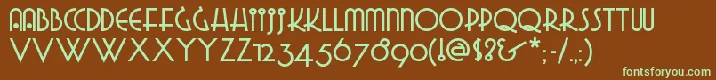 GRADGN   Font – Green Fonts on Brown Background